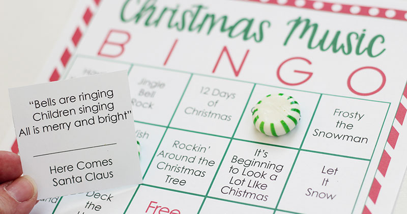 Bingo met kerstmuziek