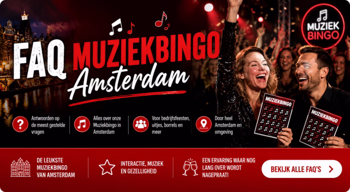 Muziekbingo Amsterdam. Vraag en antwoord
