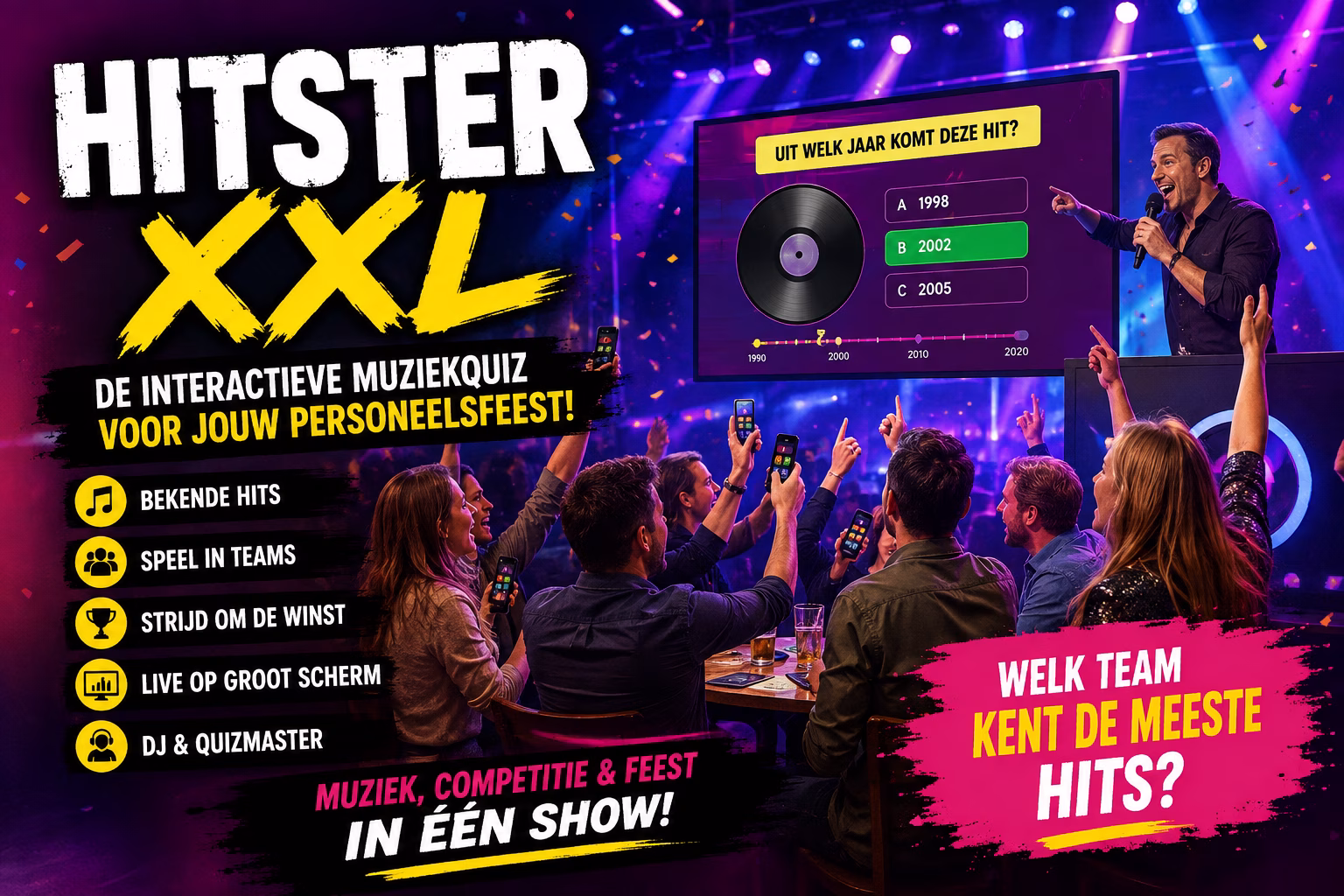 Speel Hiyster op jouw bedrijfsfeest